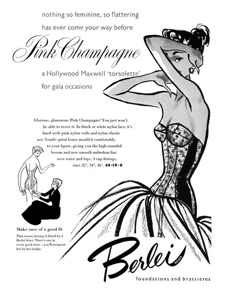 Hollywood-Maxwell 1956 Brassière — Advertisement