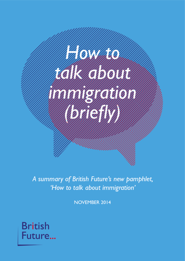 How to talk about immigration (briefly)