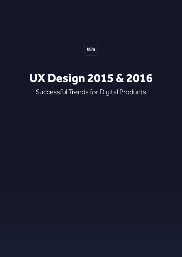 UX Design Trends 2015 - 2016