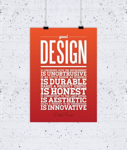 What Design Is Good Design poster — Osvaldas Valutis
